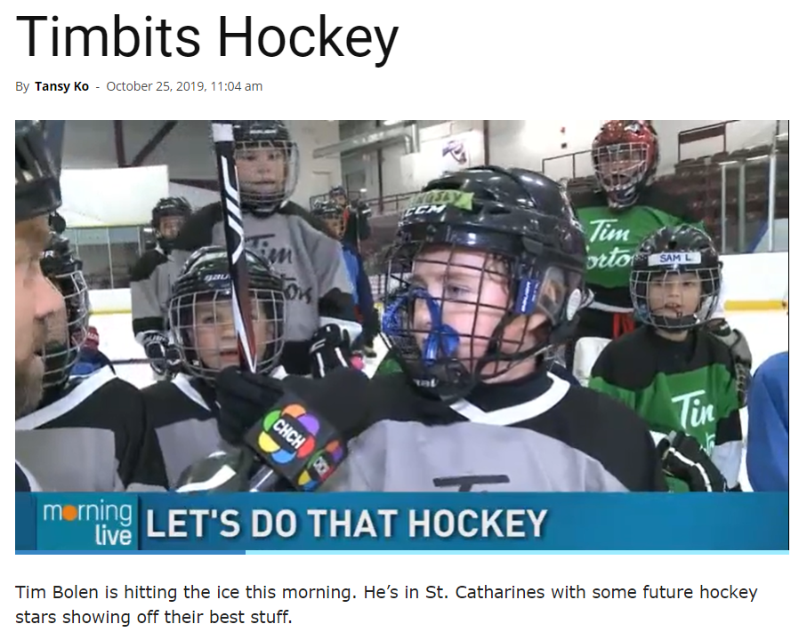 Grandson Kingsly makes his TV hockey debut! Click for video (3:32 mark).